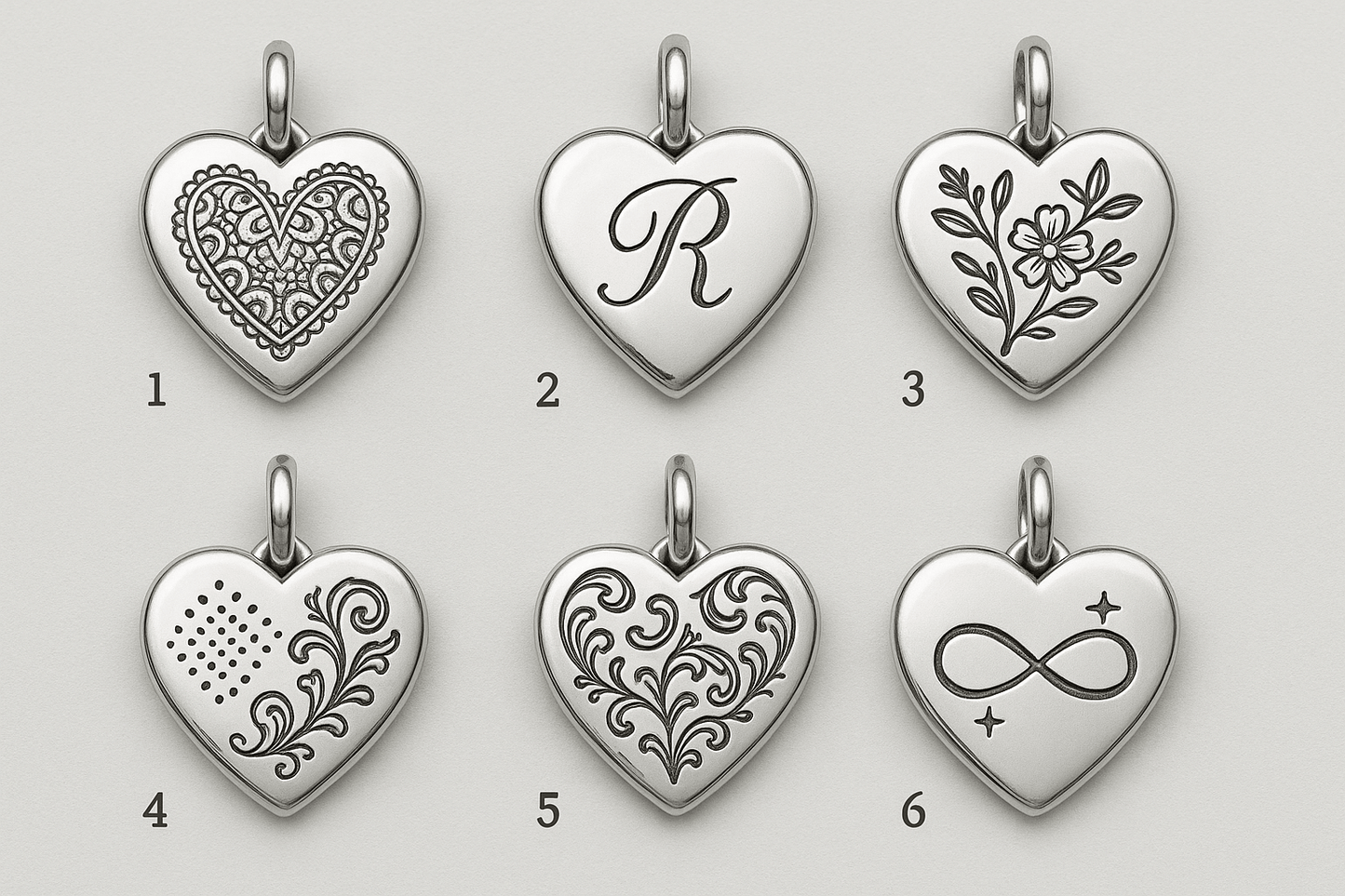 Hc6 charms S600325 - Rosa argento