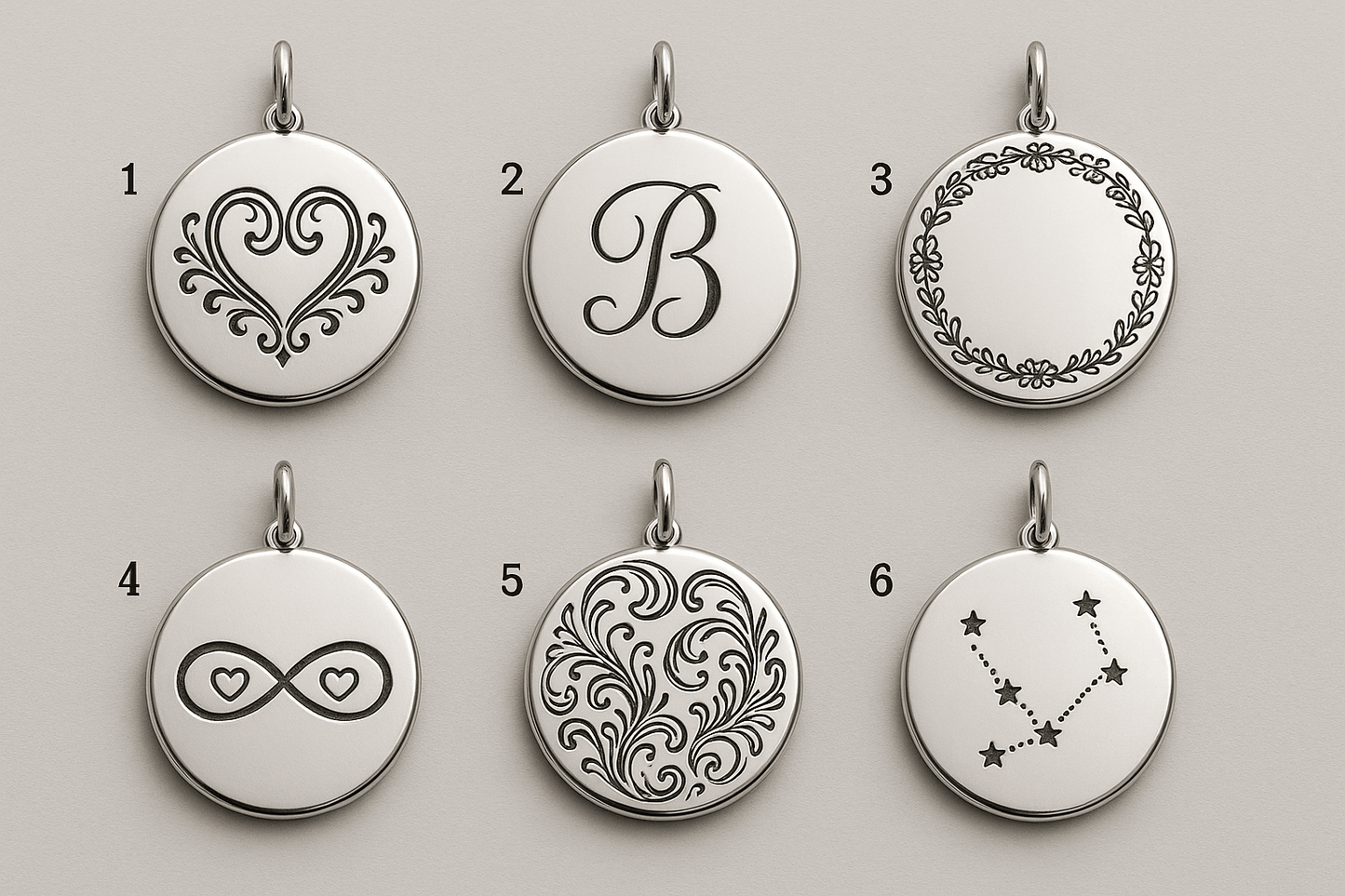 Rc6 charms S600225 - Rosa argento