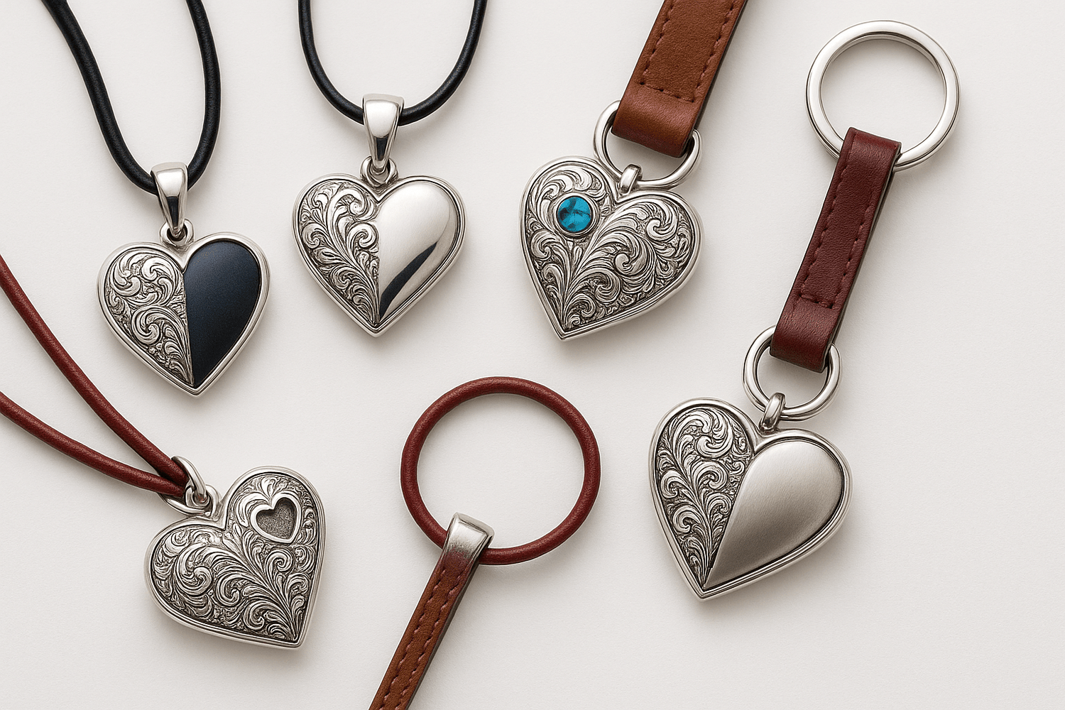 Rosa Silver keychains - Rosa argento