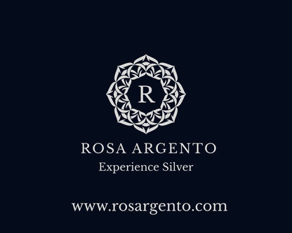 Silver Ankle Bracelet with Charms & Toe Ring Set - Handcrafted Anklet S800125 - Rosa argento