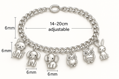 Animal bracelet with measurements
