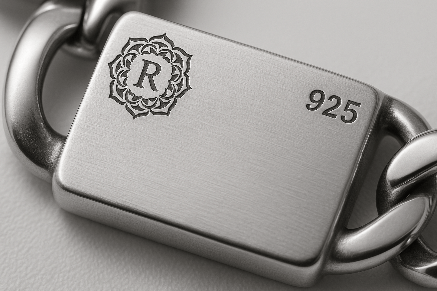 Sterling Silver Bracelet - Handcrafted Jewelry S301925 - Rosa argento