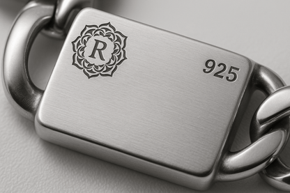 Sterling Silver Bracelet - Handcrafted Jewelry S301925 - Rosa argento