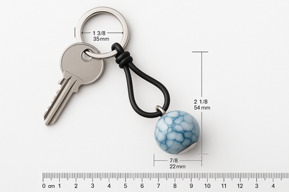 Blue Marble Keychain Measurement Guide