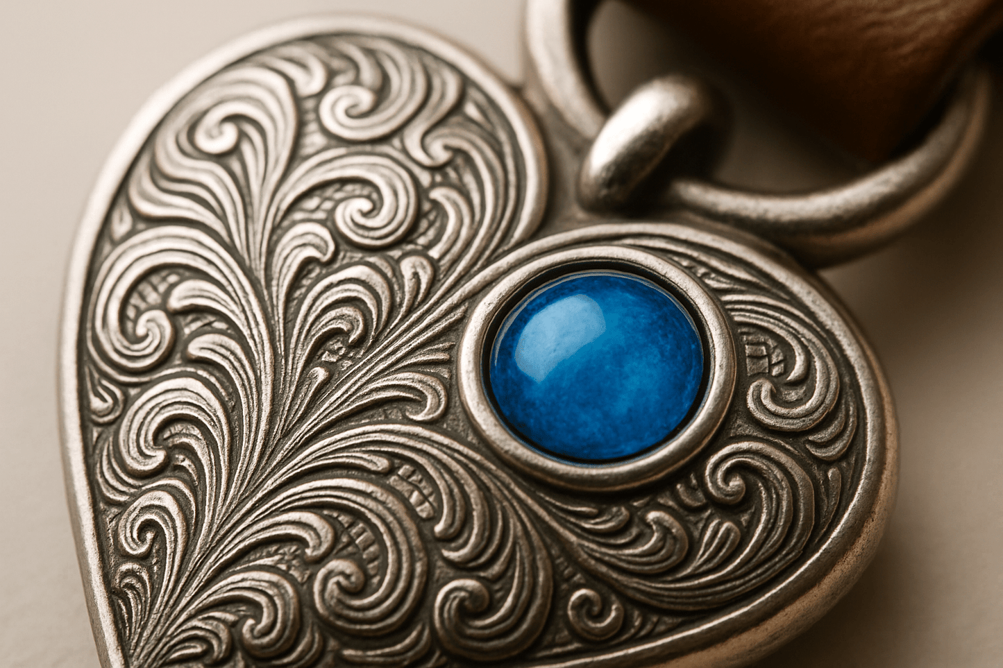 Ks14 Silver Heart Keychain - Premium Quality S501425 - Rosa argento