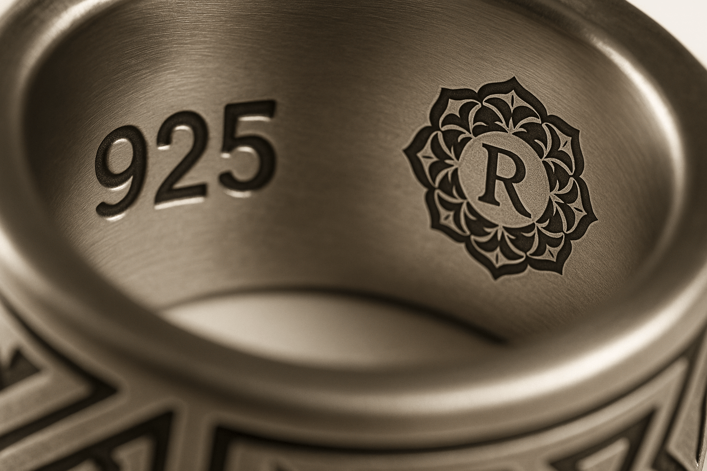 Rb30 Silver Ring - Premium Quality S101725 - Rosa argento