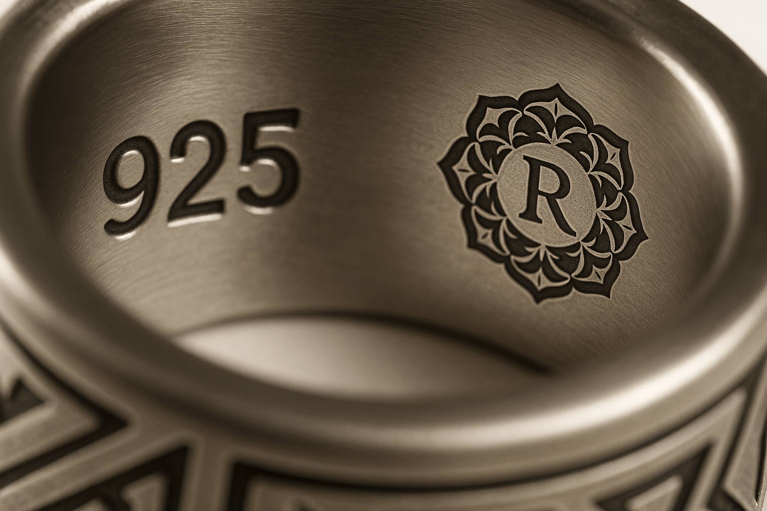 Rb30 Silver Ring - Premium Quality S101725 - Rosa argento