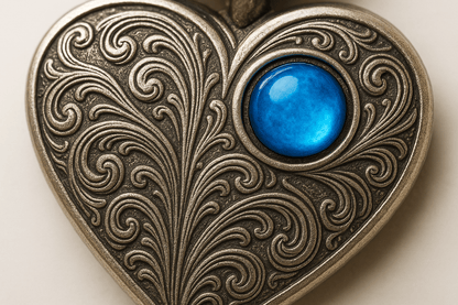 Ks14 Silver Heart Keychain - Premium Quality S501425 - Rosa argento