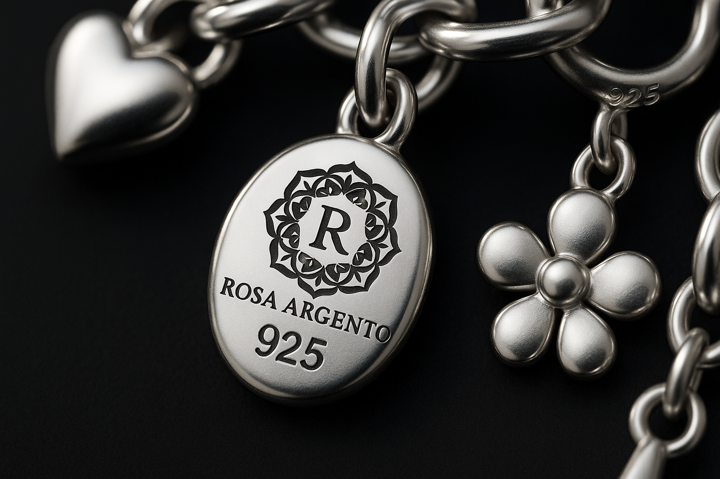 Close-up with logo and 925 marking