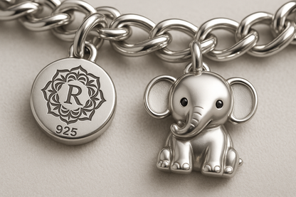 Close-up with logo symbol and 925 marking