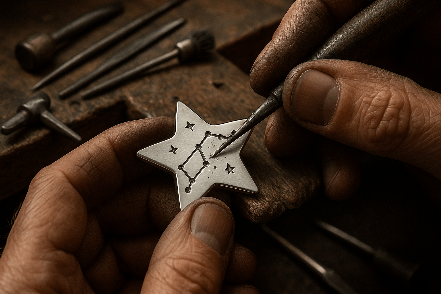 Sterling Silver Pendant - Handcrafted Necklace Charm S202025 - Rosa argento