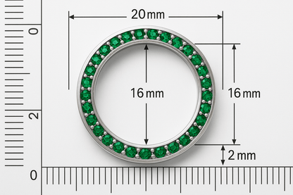 Rg9 Silver Ring - Premium Quality S101525 - Rosa argento