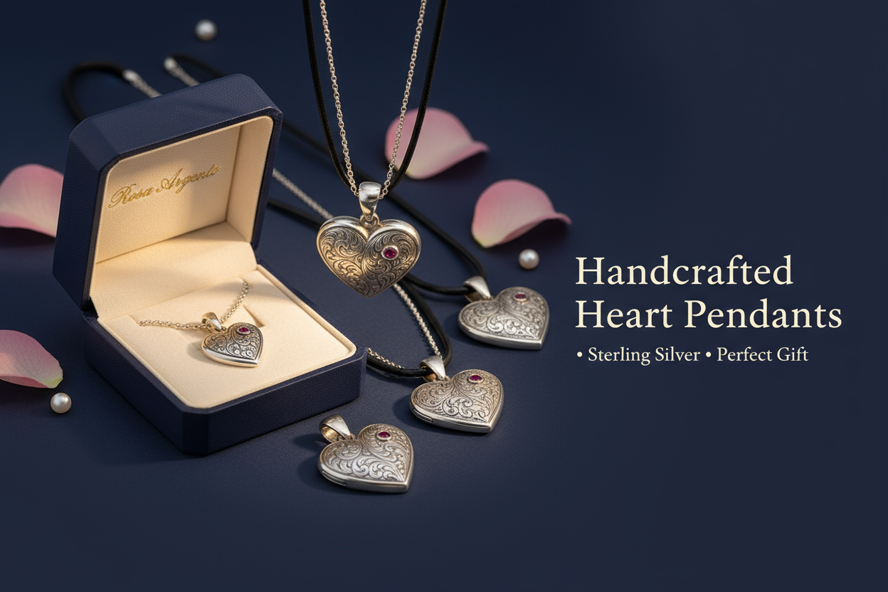 Handcrafted Heart Pendants Banner