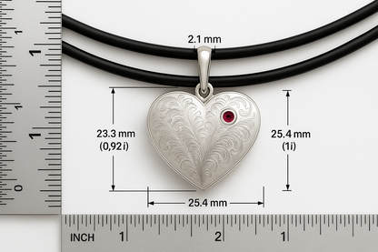 Heart Pendant Measurement Guide