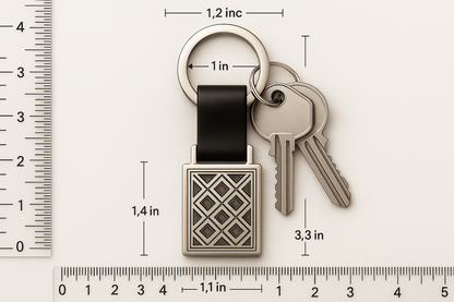 Keychain Measurement Guide with Keys