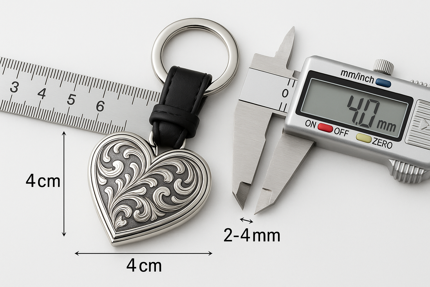 Keychain Measurements - 4cm x 4cm x 2-4mm