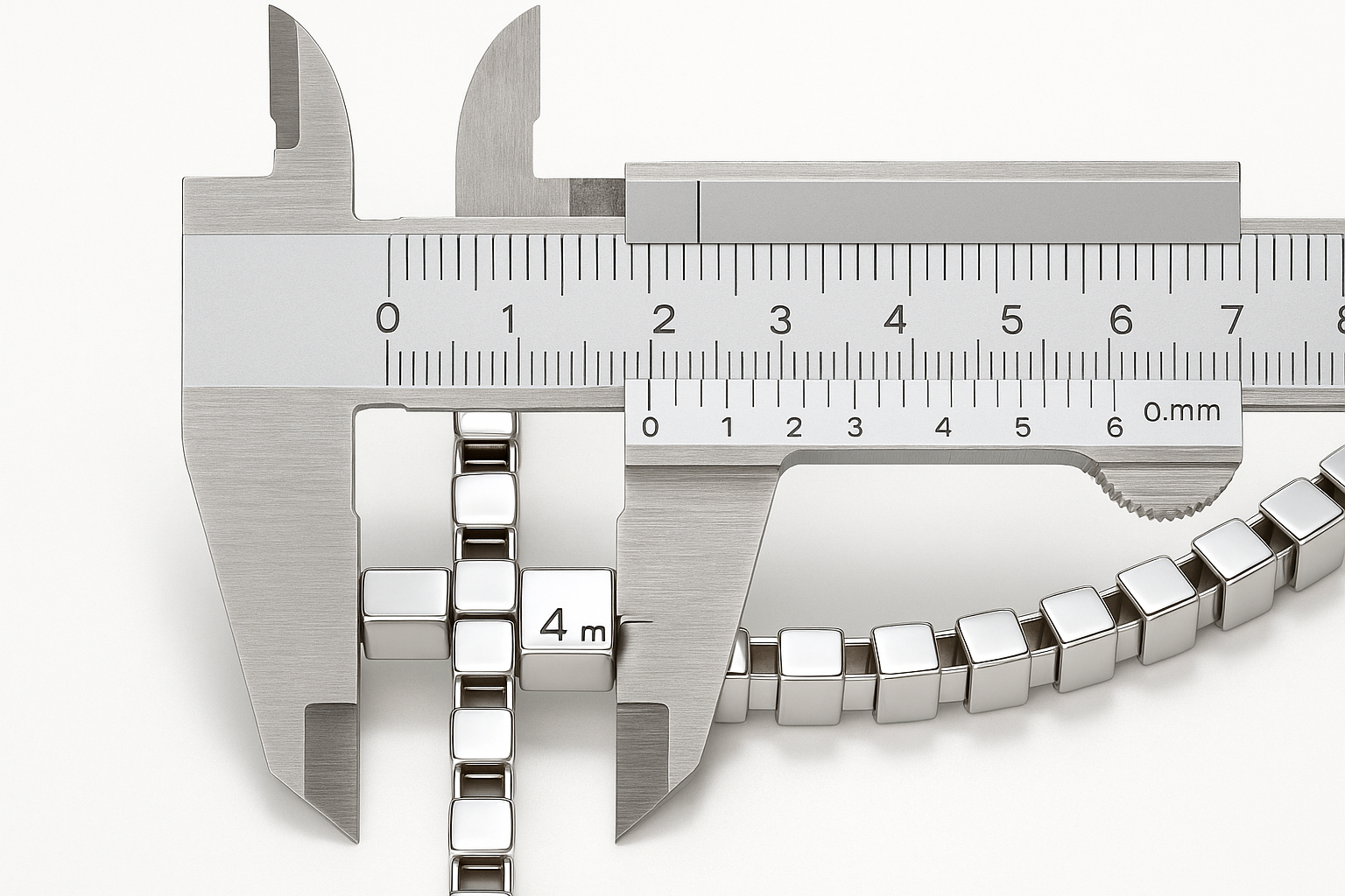 Measurement showing 4mm thickness