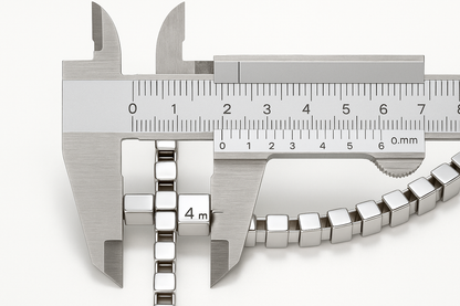 Measurement showing 4mm thickness