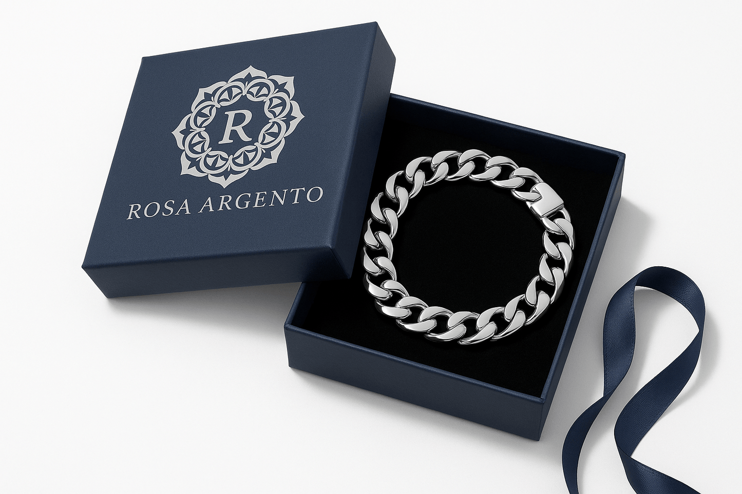 Sterling Silver Bracelet - Handcrafted Jewelry S301925 - Rosa argento