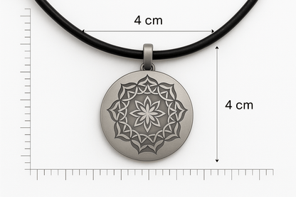 Sterling Silver Signature Pendant - Handcrafted Necklace Charm S201825 - Rosa argento