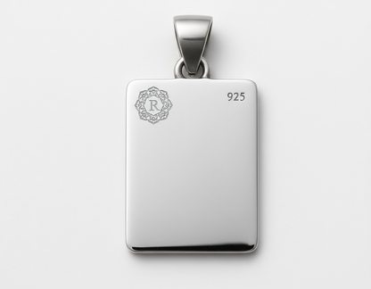 Psr23 pendant backside with R logo and 925 hallmark