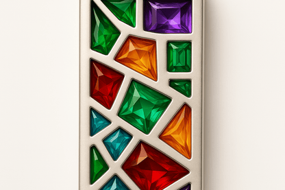 Mp1 Silver Rainbow Mosaic Pendant - Premium Quality S201125 - Rosa argento