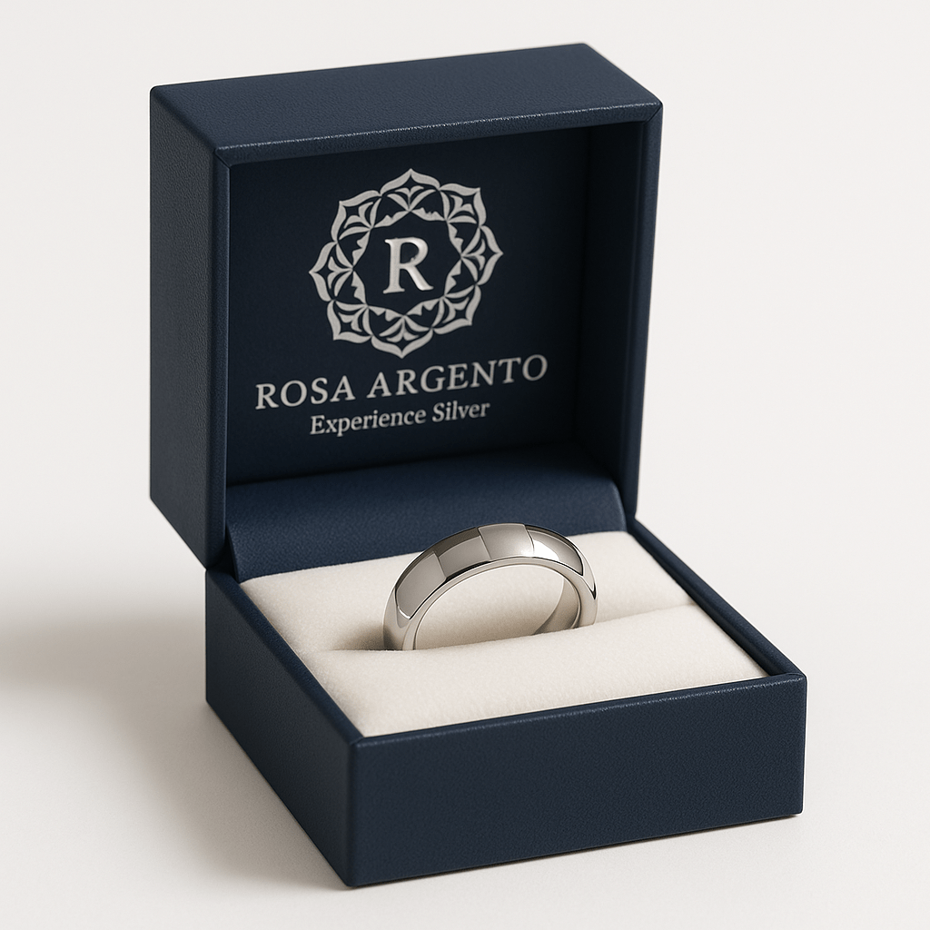 Rp0 Silver Ring - Premium Quality S101625 - Rosa argento