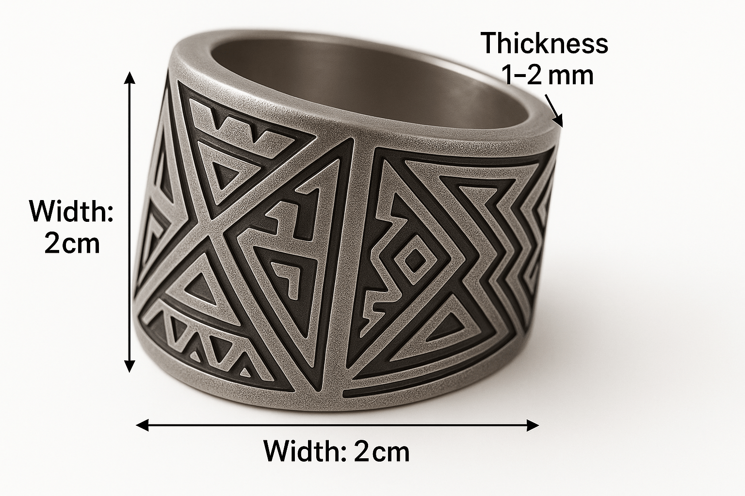 Rb30 Silver Ring - Premium Quality S101725 - Rosa argento