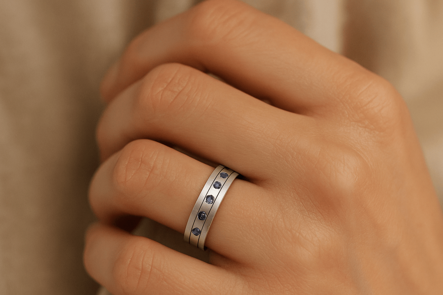 Sterling Silver Ring - Handcrafted Jewelry S101825 - Rosa argento