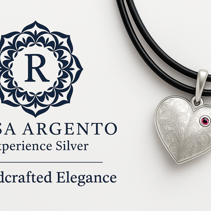 Rosa Argento Heart Pendant Banner