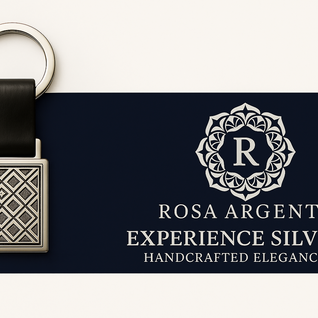 Rosa Argento Keychain Banner