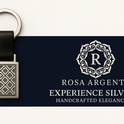 Rosa Argento Keychain Banner