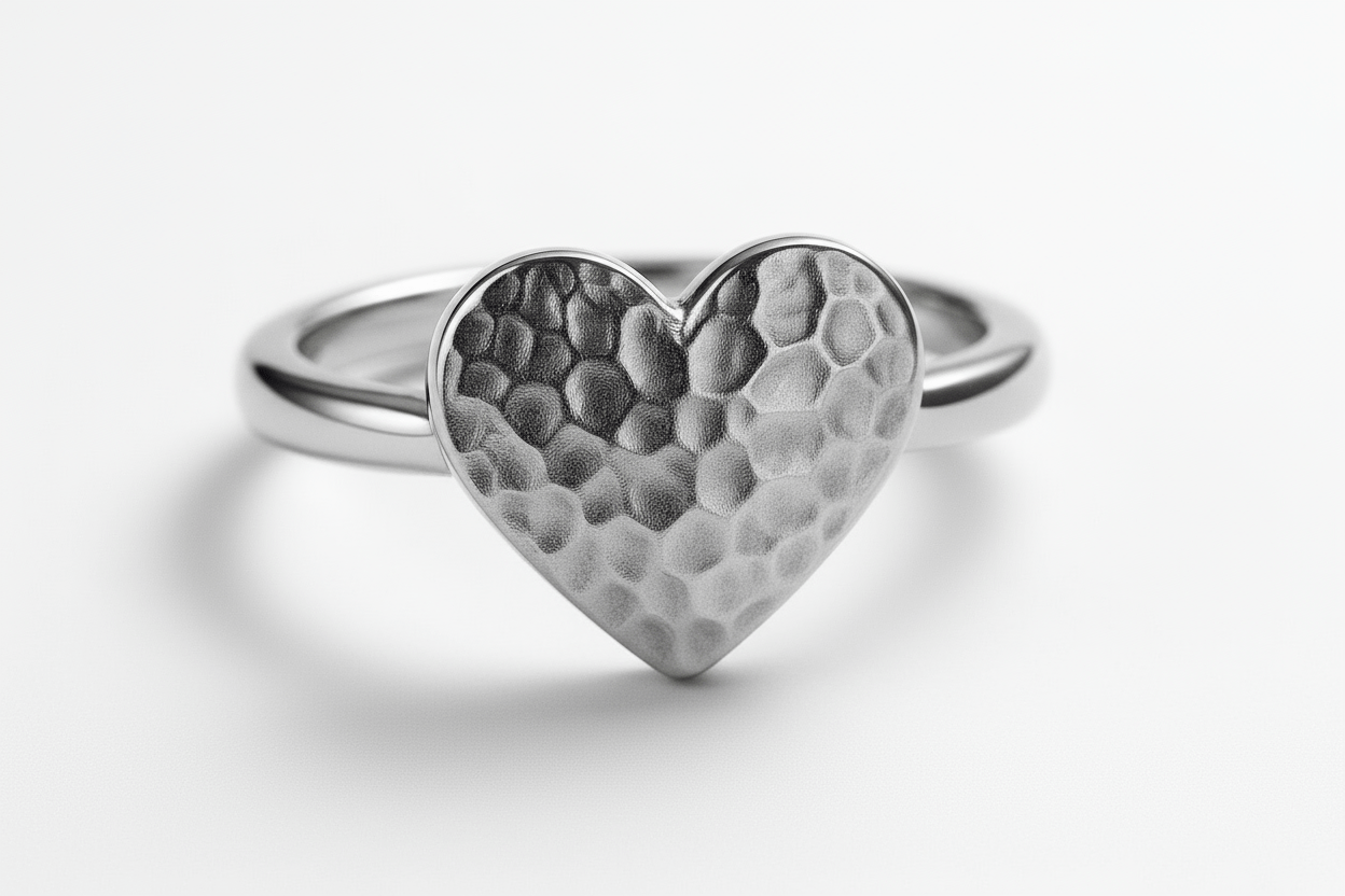 Rsh Silver Ring - Premium Quality S101425 - Rosa argento