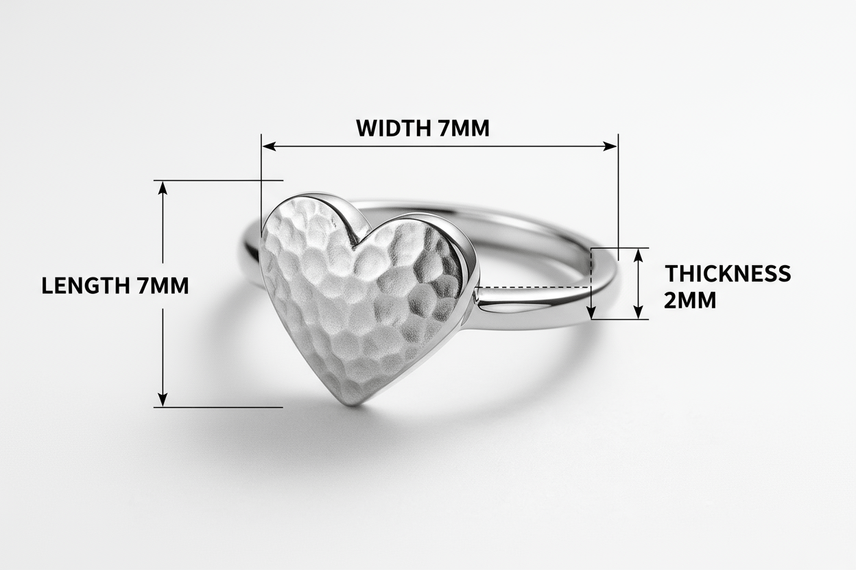 Rsh Silver Ring - Premium Quality S101425 - Rosa argento