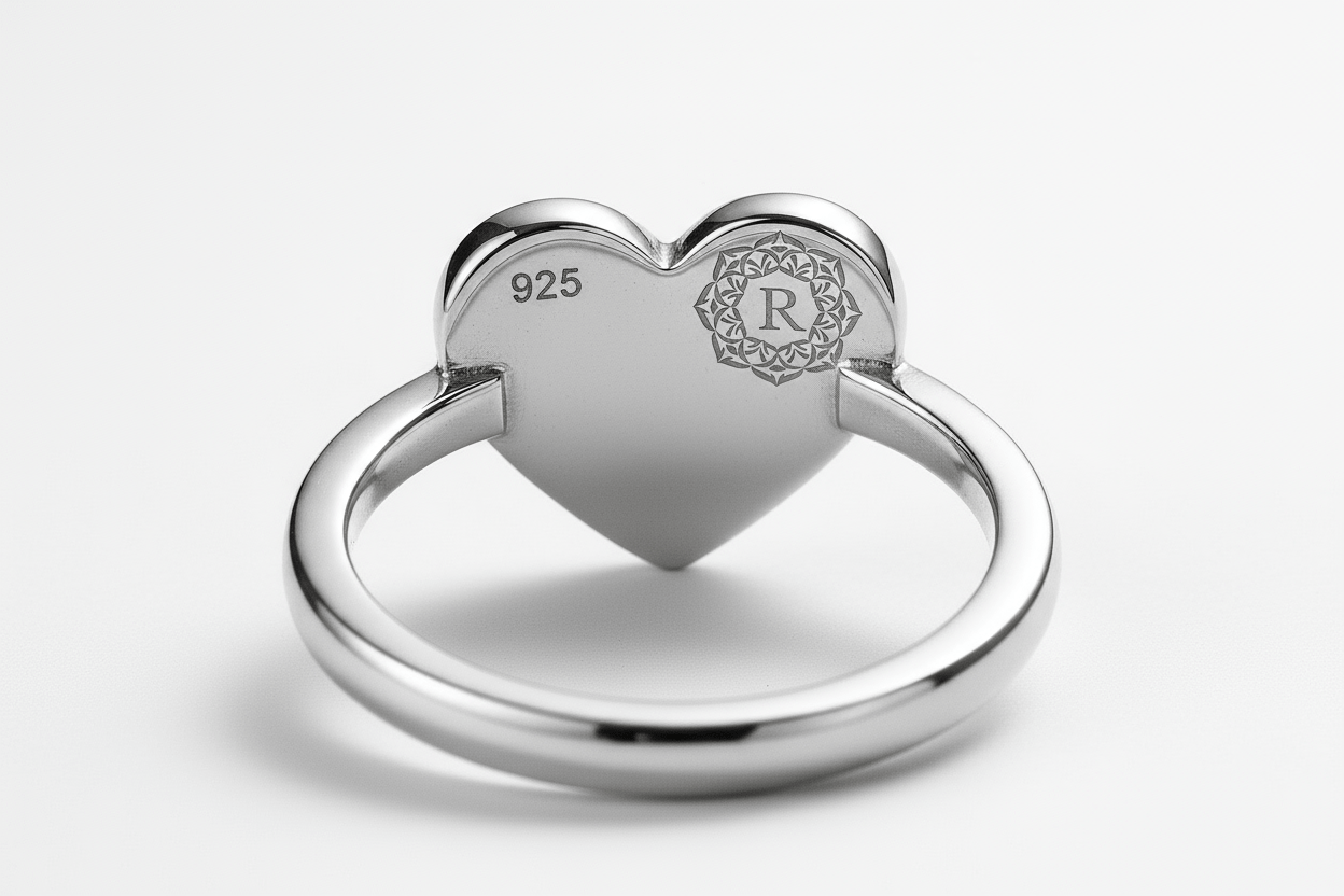 Rsh Silver Ring - Premium Quality S101425 - Rosa argento