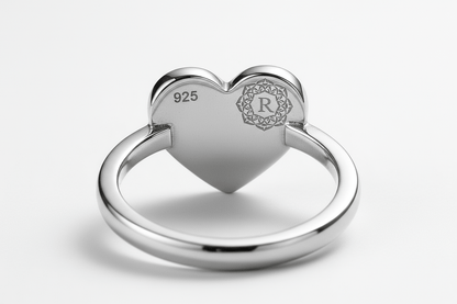 Rsh Silver Ring - Premium Quality S101425 - Rosa argento