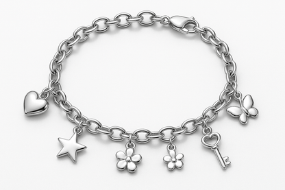 Cbc5 charm bracelet S301425 - Rosa argento