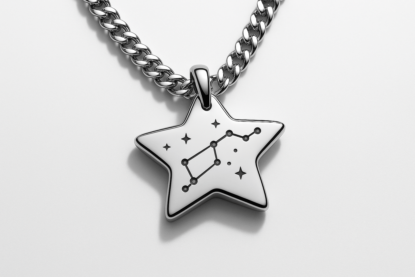 Sterling Silver Pendant - Handcrafted Necklace Charm S202025 - Rosa argento