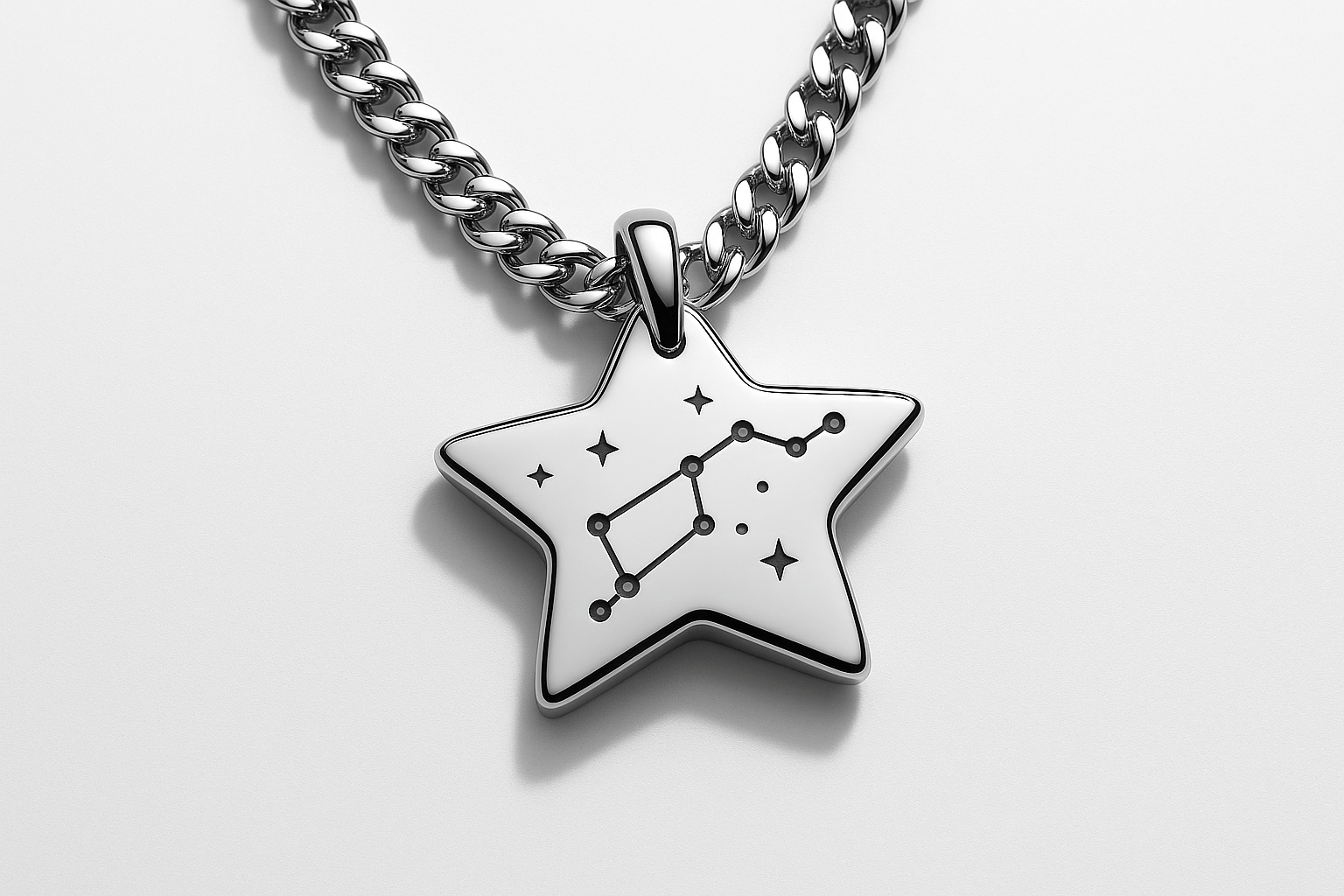 Sterling Silver Pendant - Handcrafted Necklace Charm S202025 - Rosa argento