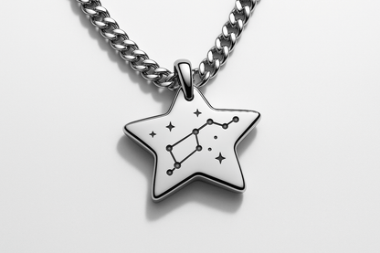 Sterling Silver Pendant - Handcrafted Necklace Charm S202025 - Rosa argento