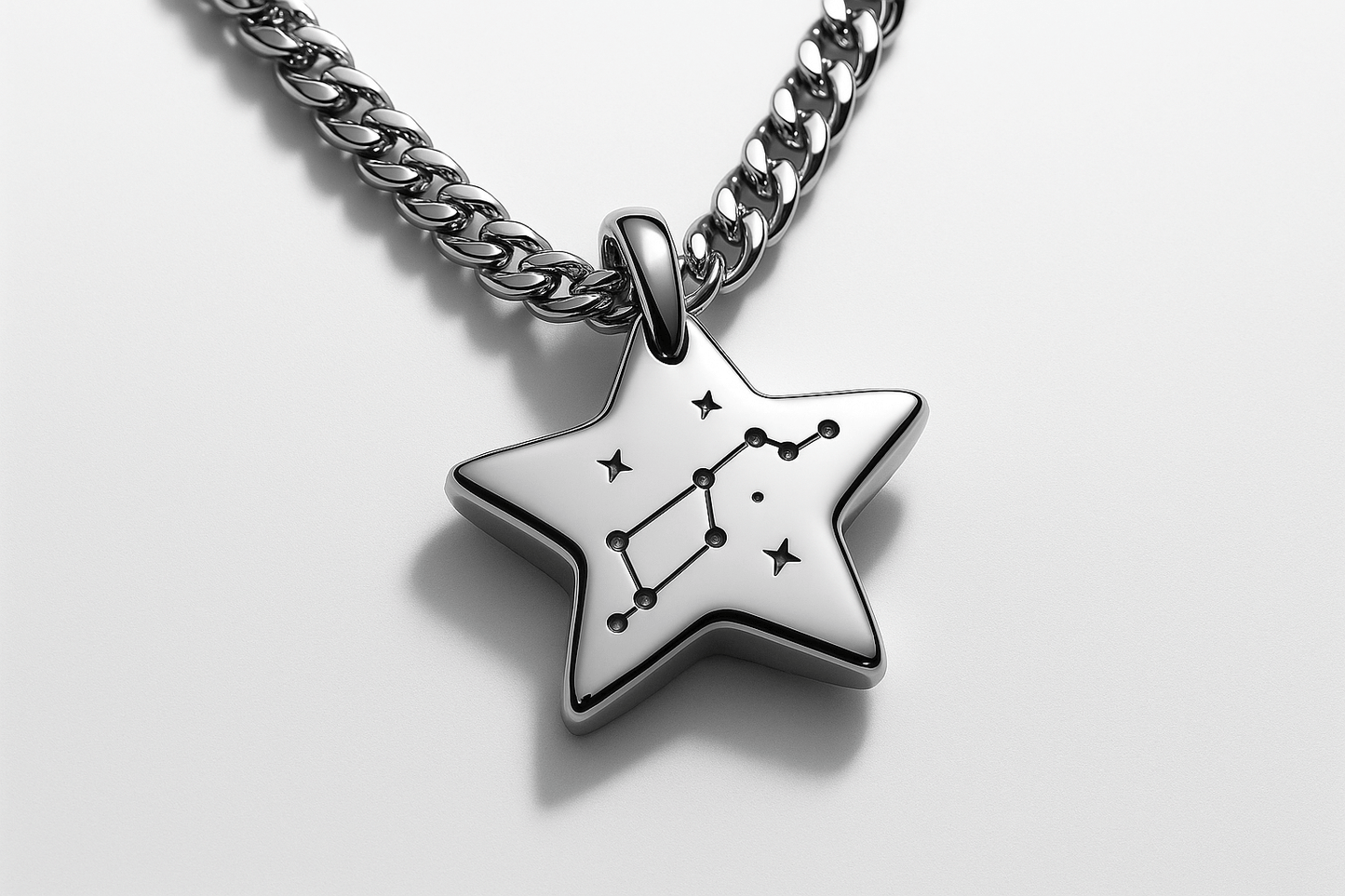 Sterling Silver Pendant - Handcrafted Necklace Charm S202025 - Rosa argento