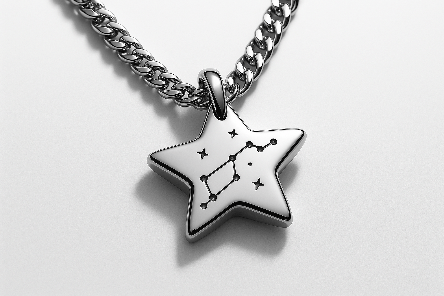 Sterling Silver Pendant - Handcrafted Necklace Charm S202025 - Rosa argento