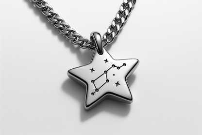 Sterling Silver Pendant - Handcrafted Necklace Charm S202025 - Rosa argento