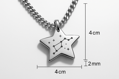 Sterling Silver Pendant - Handcrafted Necklace Charm S202025 - Rosa argento