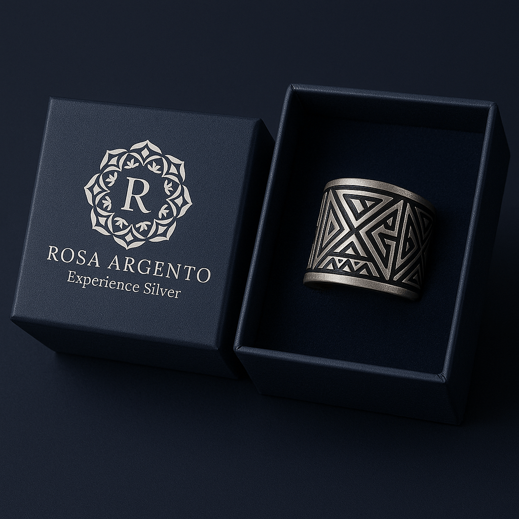 Rb30 Silver Ring - Premium Quality S101725 - Rosa argento