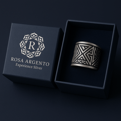 Rb30 Silver Ring - Premium Quality S101725 - Rosa argento
