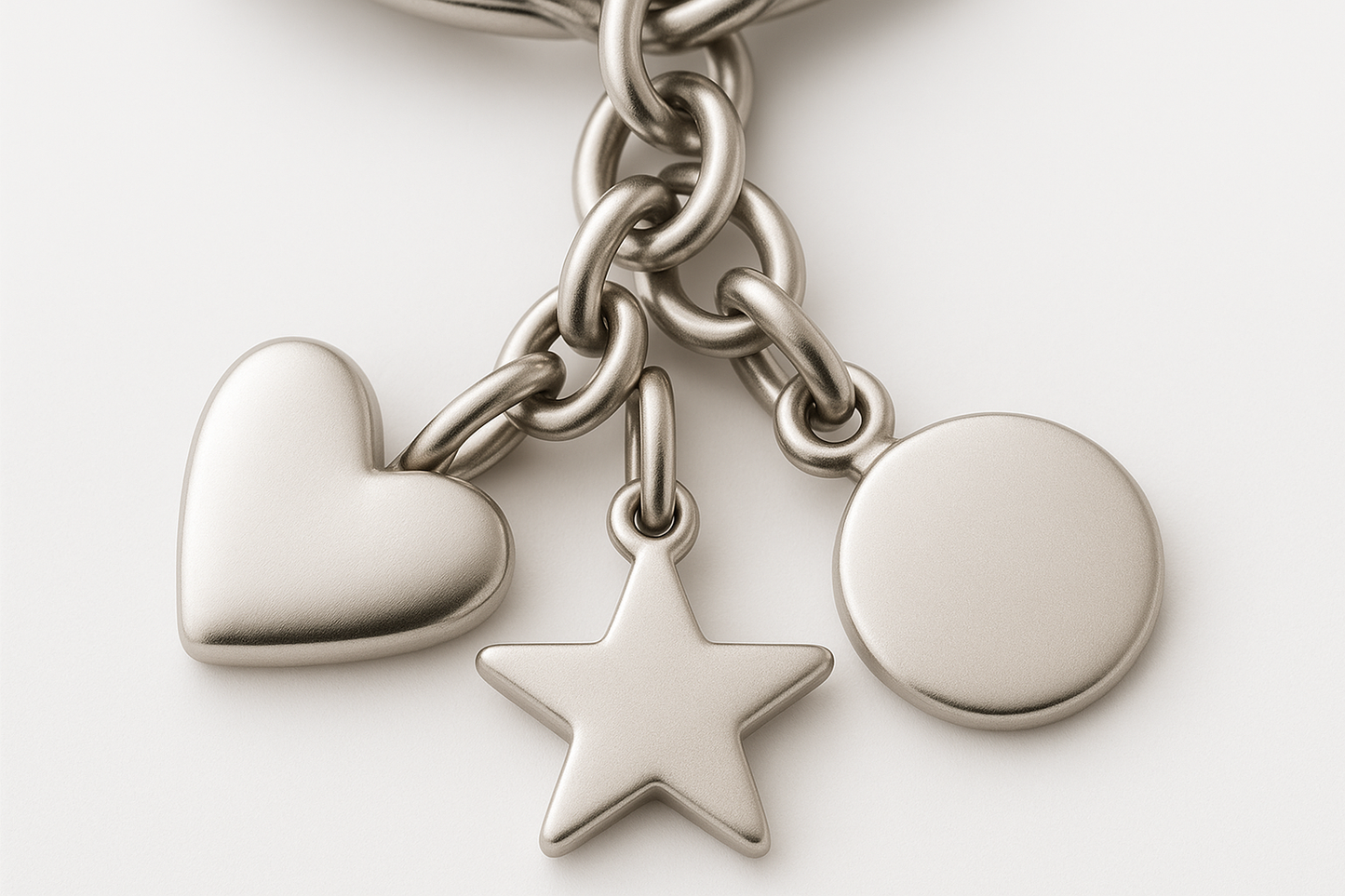 Triple Pendant Charms Detail Shot