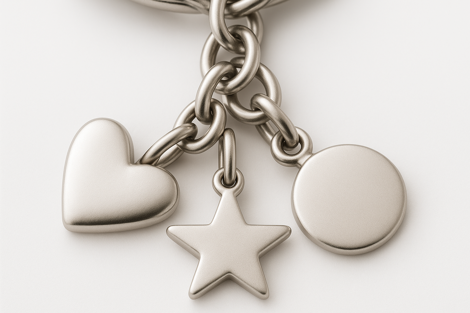 Triple Pendant Charms Detail Shot