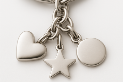 Triple Pendant Charms Detail Shot