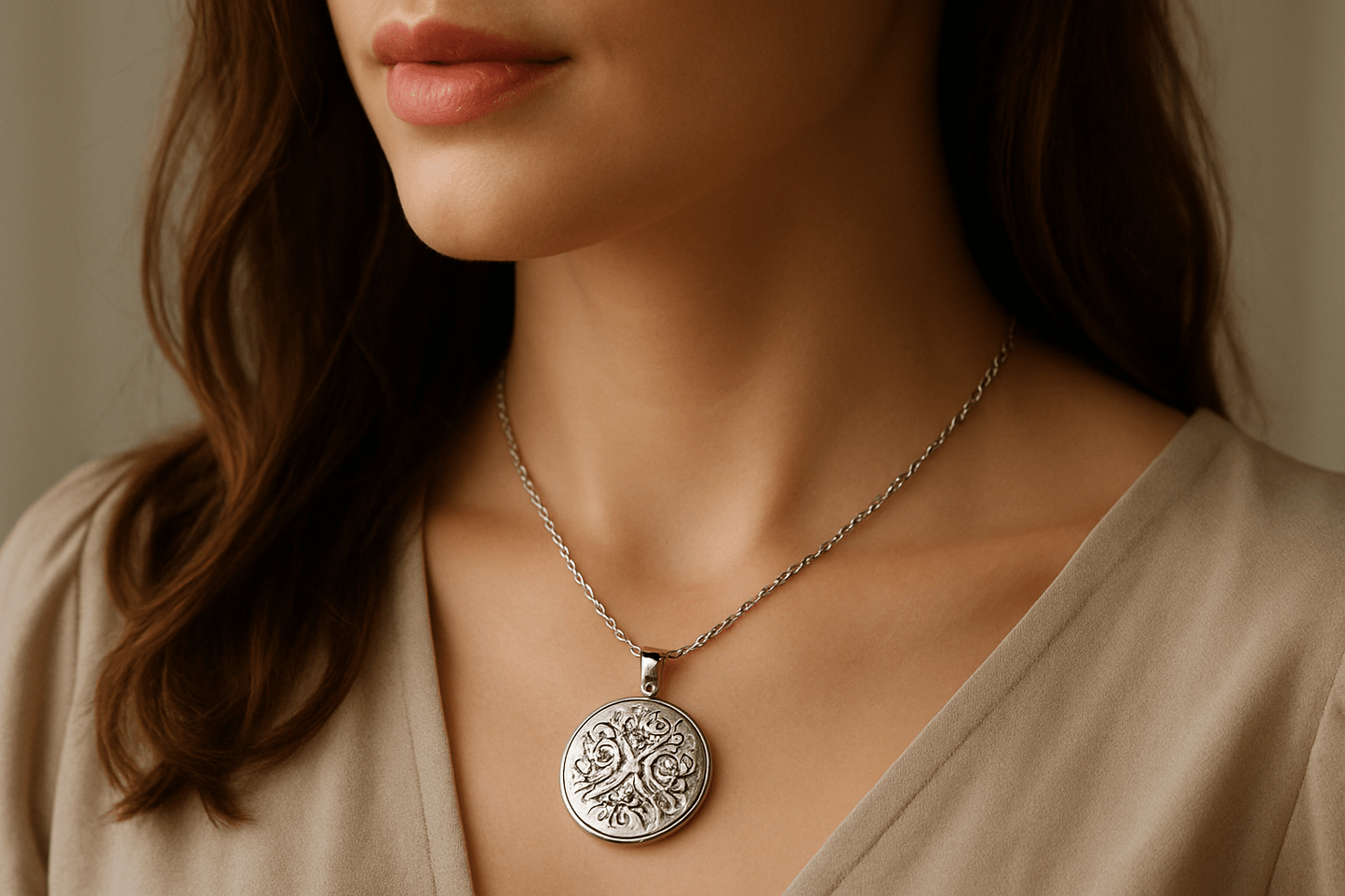 Psn6 necklace S202425 - Rosa argento